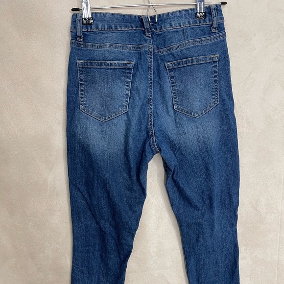 Highway Distressed Ripped Blue Jeans - Picture 4 of 5